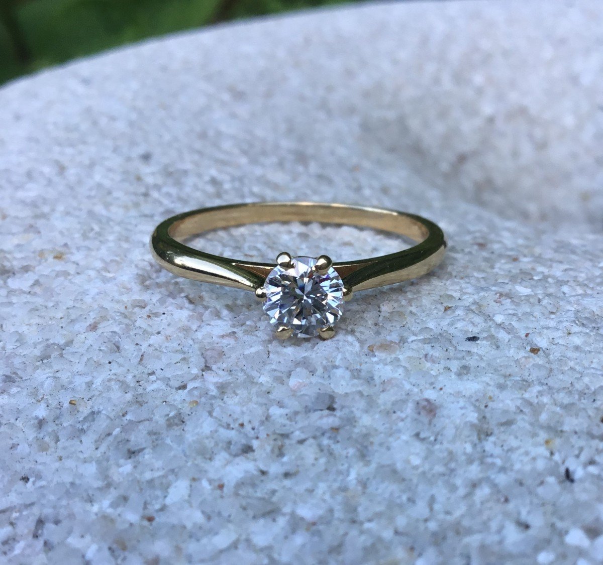 Solitaire Ring, Gold And Diamond (certificate)