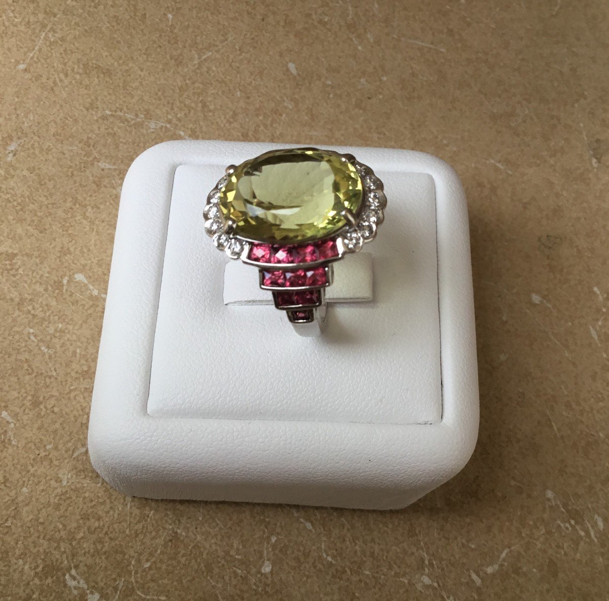 Gold, Citrine, Diamond And Ruby Ring-photo-2