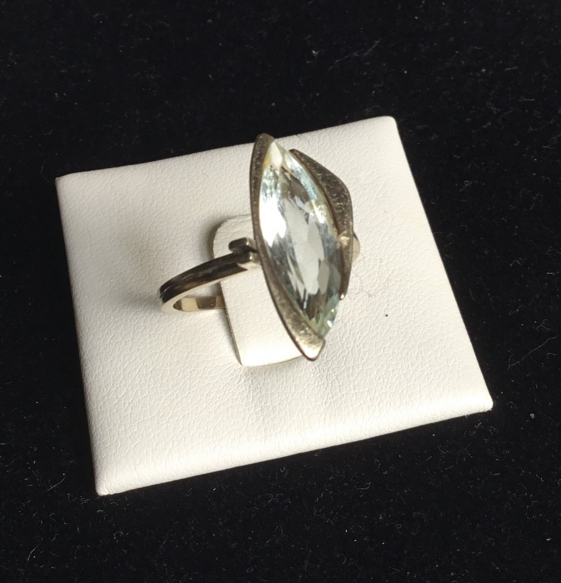 Gold And Aquamarine Ring-photo-2