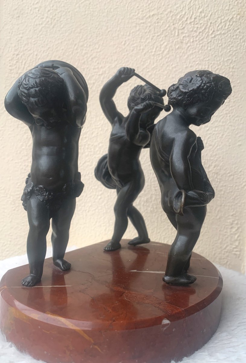 Proantic: Bronze 3 Cherubs Musicians Clodion 19 Eme