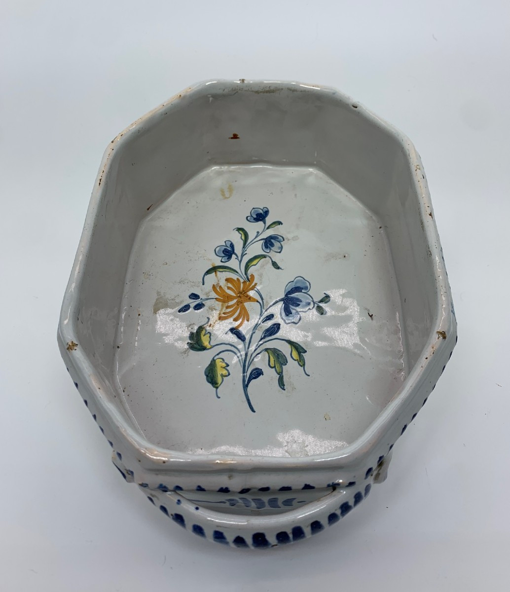 Nevers Late 18th Century Or Early 19th Century - Flowered Basket-photo-3