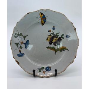 Nevers 18th Century - Floral And Butterfly Motif