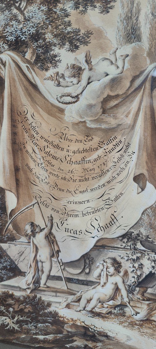 JOHANN-DANIEL HEIMLICH (1740-1796) - PROJET DE MONUMENT-photo-2