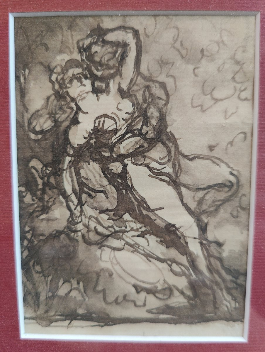 LOUIS ANQUETIN - LE BAISER - ENCRE-photo-1