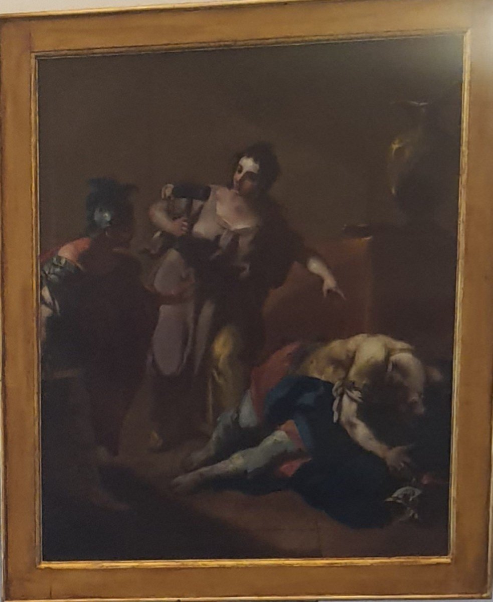 Oil On Canvas Cm 113 X 98 XVIII Giaele E Sisare Giovanni Domenico Molinari Torino 1721-1793-photo-3