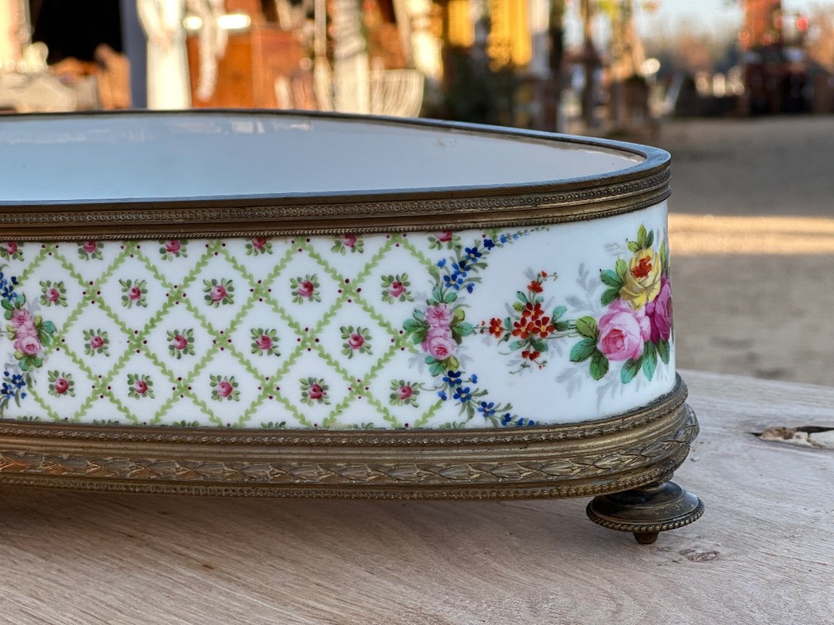 Grand Centre De Table En Porcelaine De Sèvres -photo-1