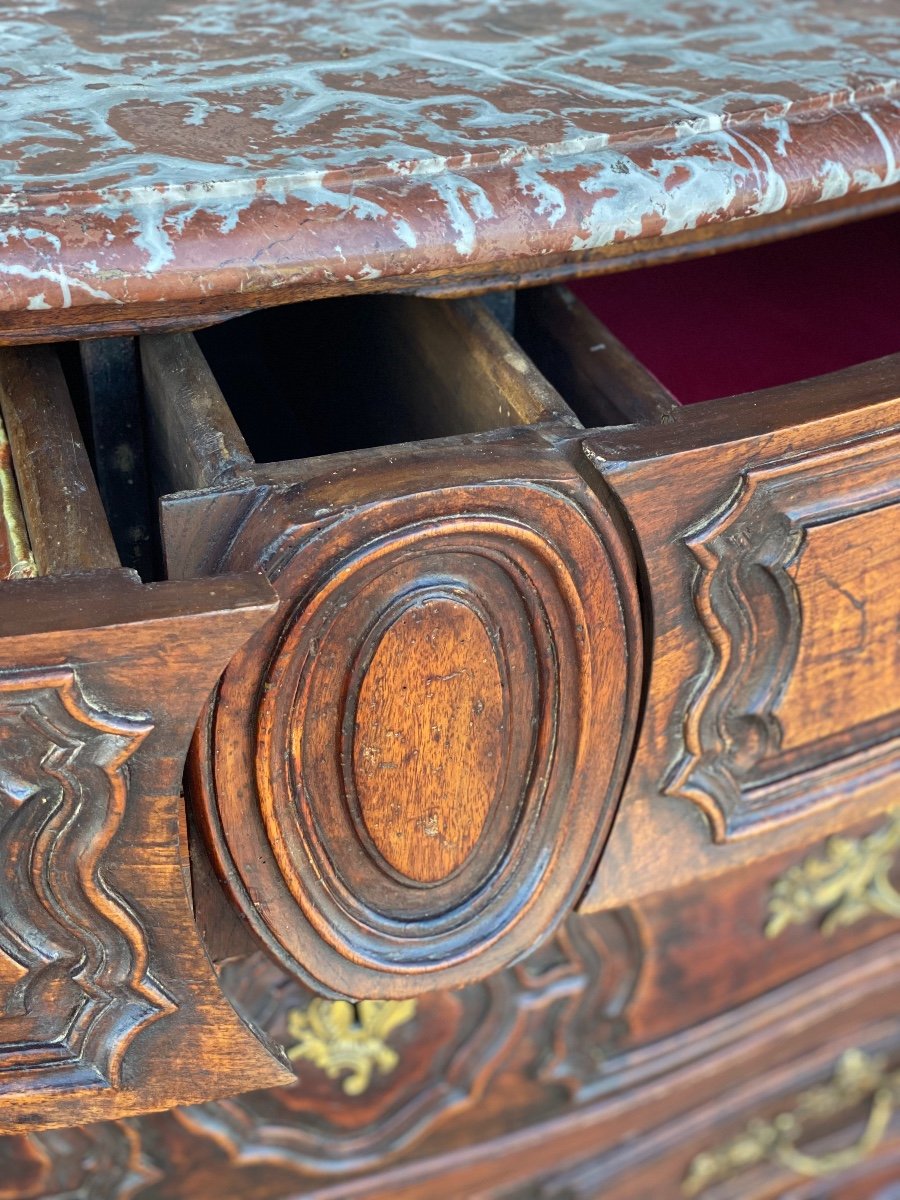 Louis XV Tomb Commode In Walnut-photo-1