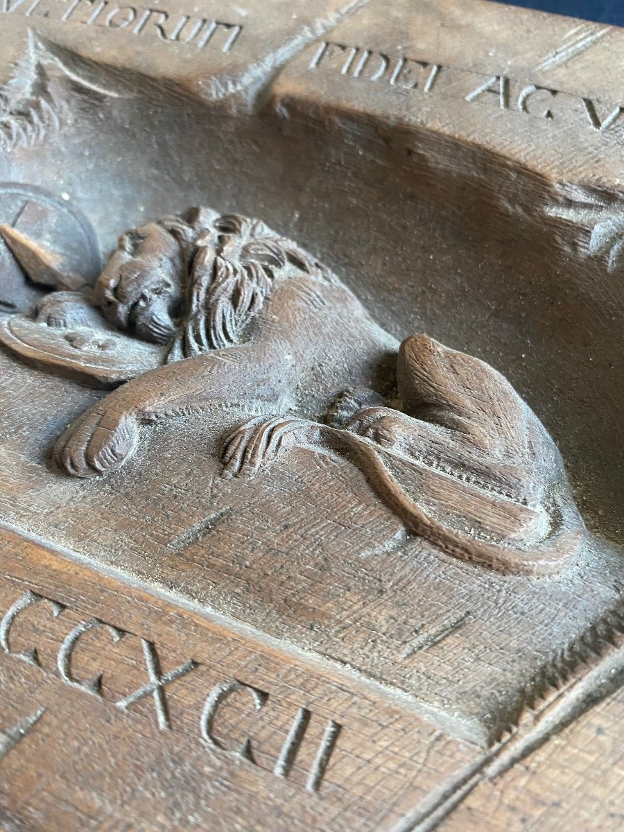 Lion De Lucerne - Bas Relief Sur Bois-photo-4