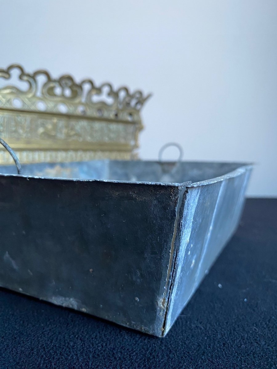 Bronze Planter - Decorated With Sphinx And Lion Head - 19th Century-photo-7