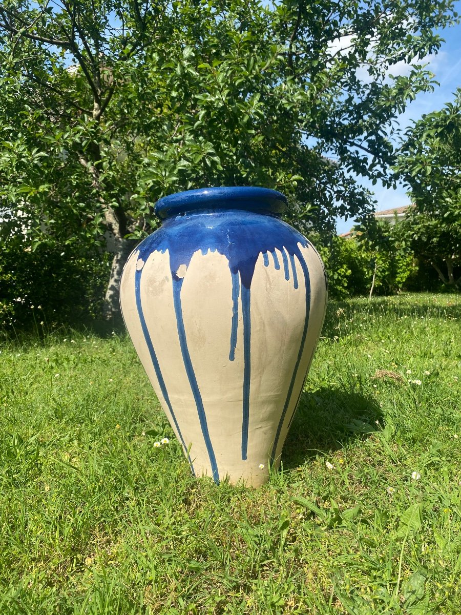 Belle Jarre Poterie d’Albi Sud Ouest De La France - Glaçure Bleu-photo-4