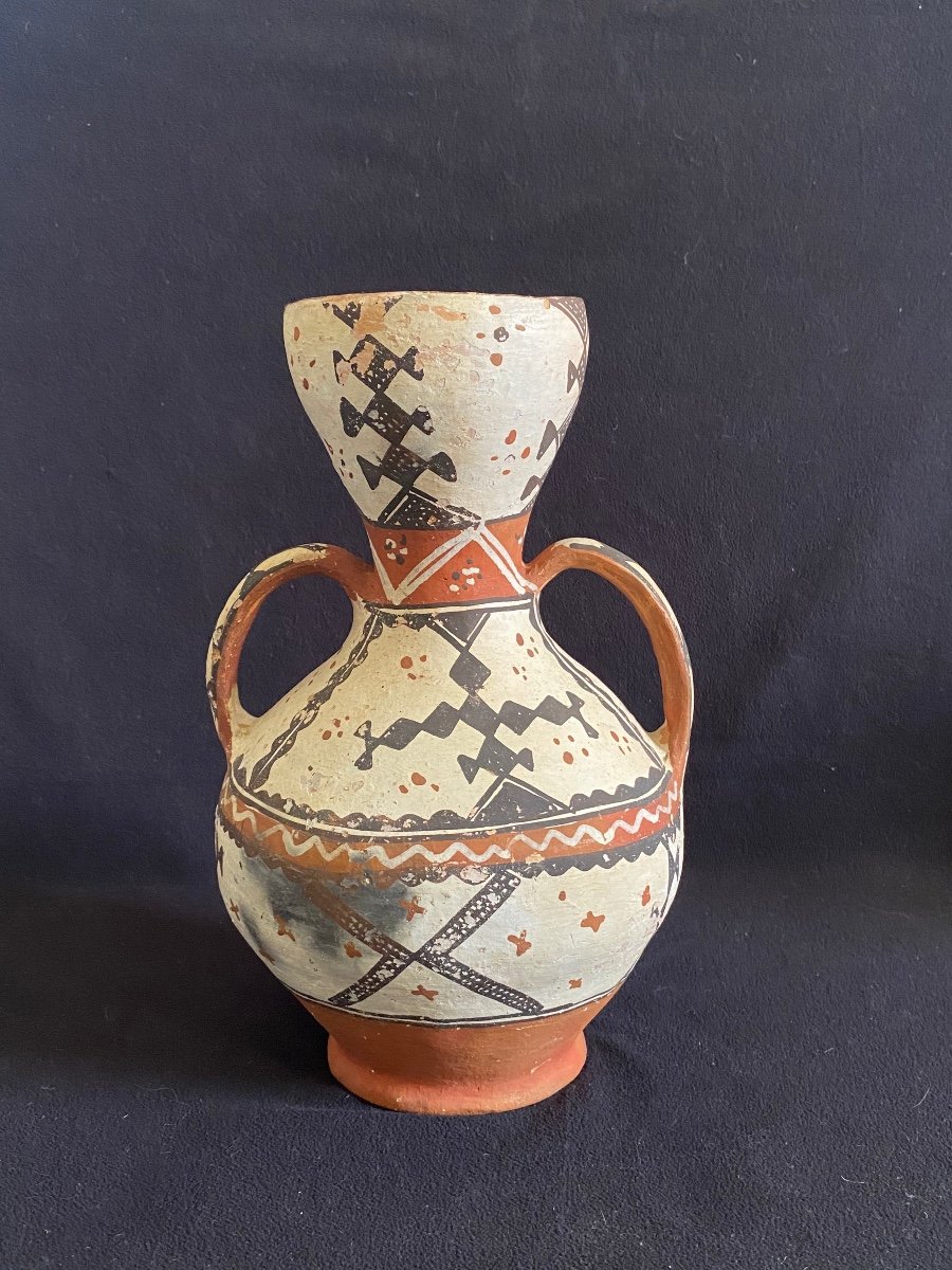 Poterie Ideqqi : Vase Double Anses Berbères-photo-3