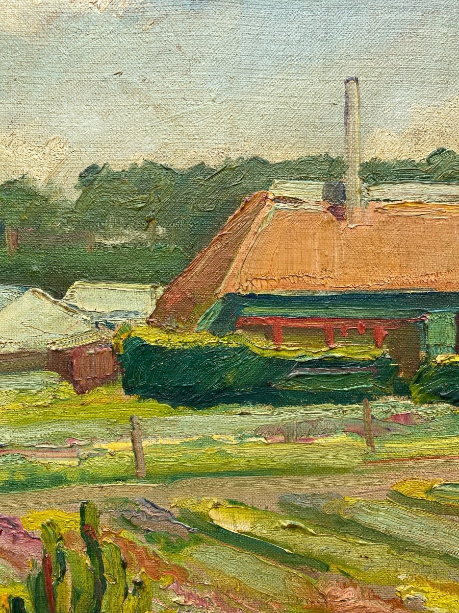 Willem Abraham Wassenaar (1873-1965) Oil On Post-impressionist Panel-photo-4