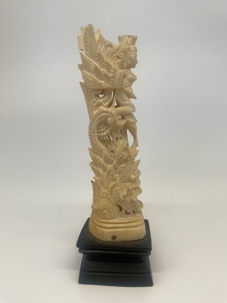 Balinese Carved Bone Statuette-photo-2