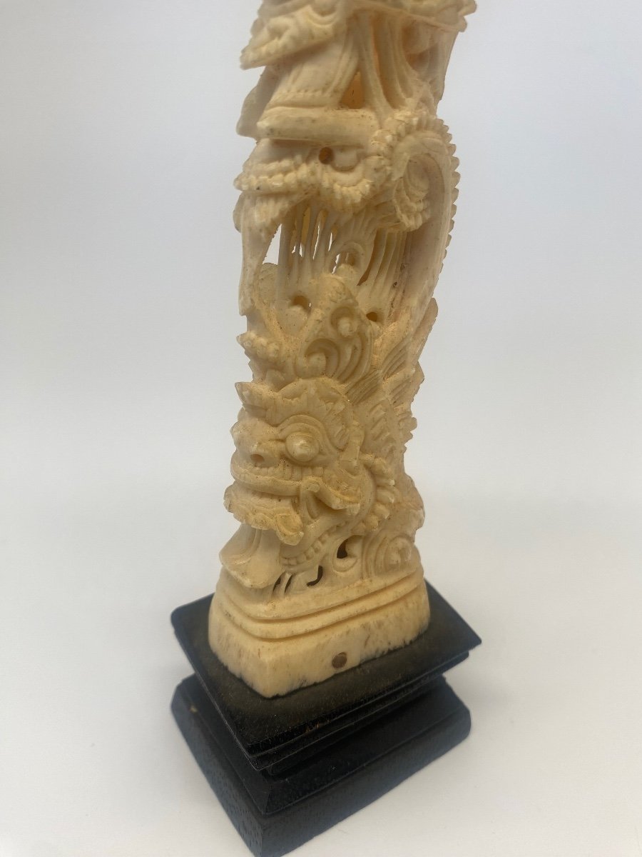 Balinese Carved Bone Statuette-photo-2