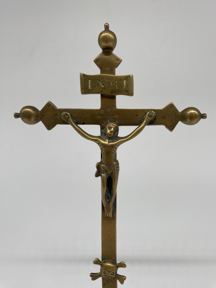 Bronze Crucifix, Late 17th Century-photo-2