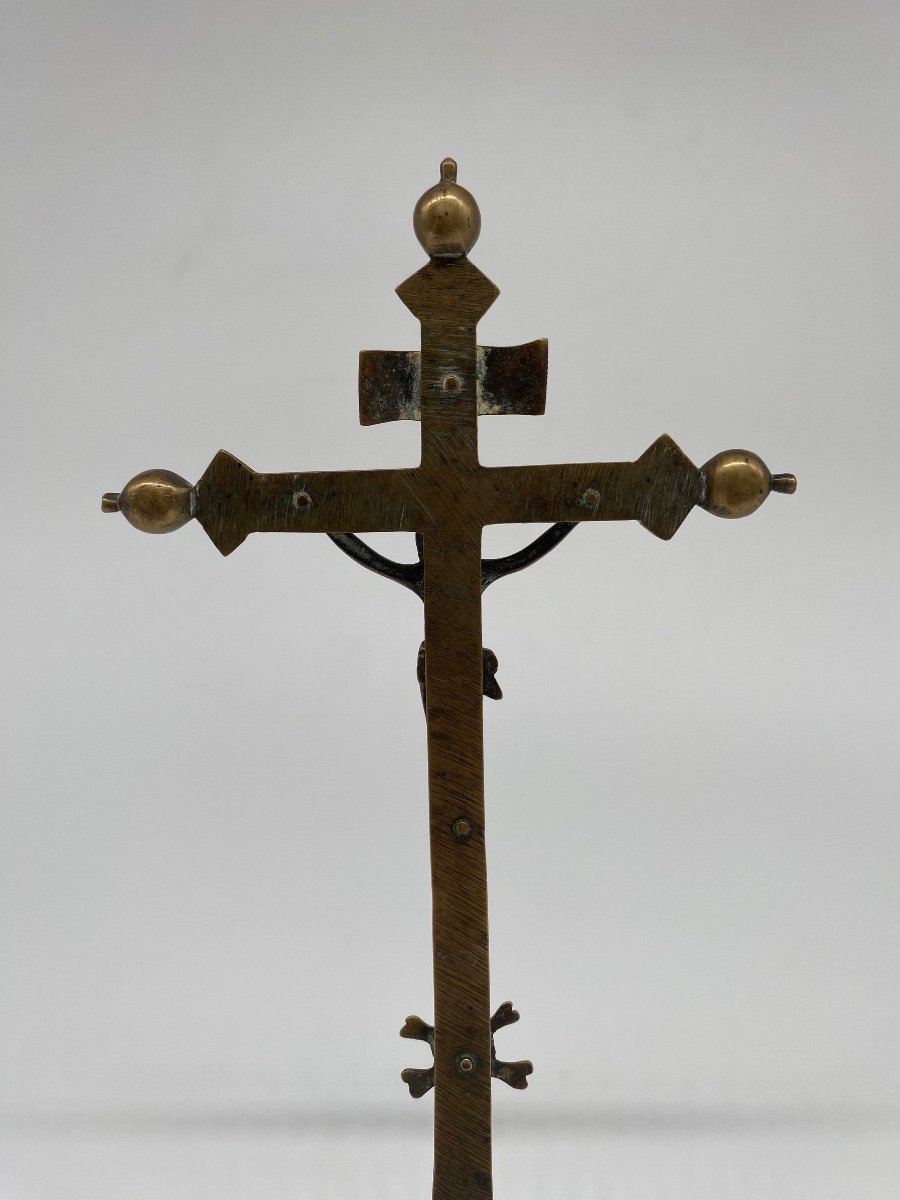 Bronze Crucifix, Late 17th Century-photo-2