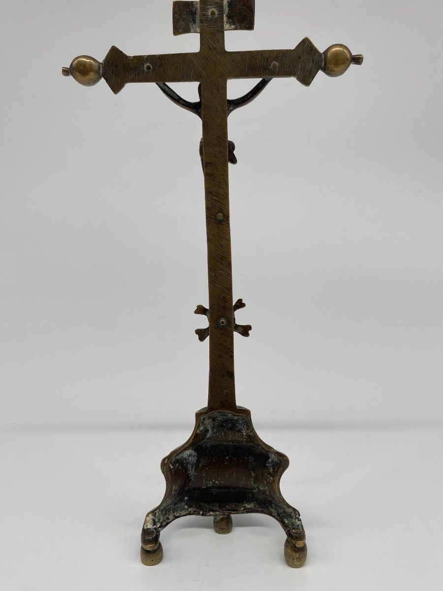 Bronze Crucifix, Late 17th Century-photo-3