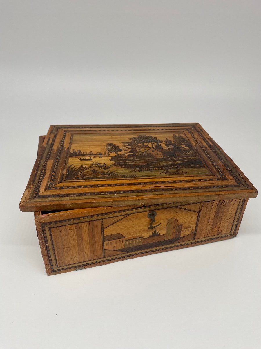 Straw Marquetry Box