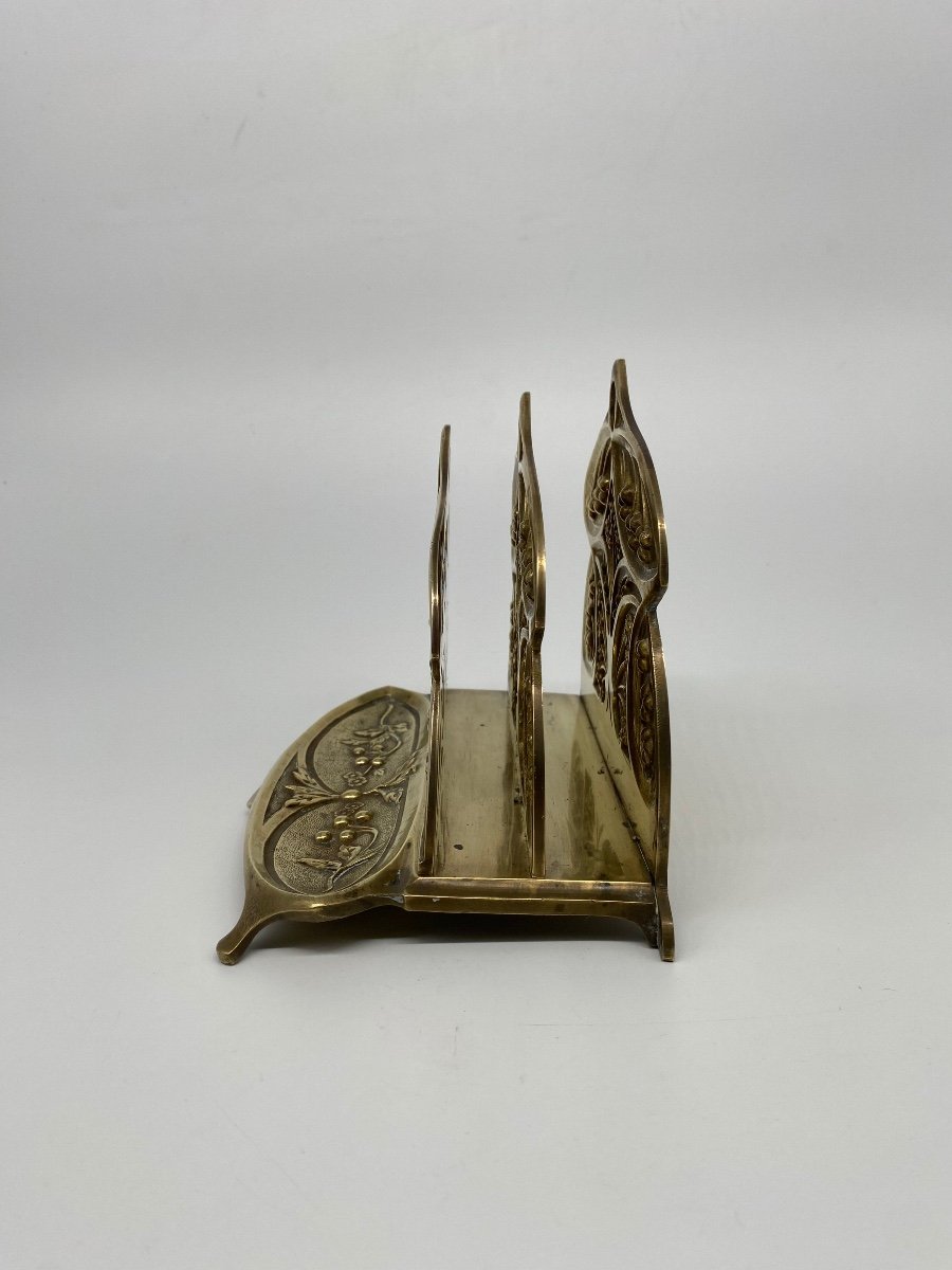 Art Nouveau Gilt Bronze Letter Holder-photo-4