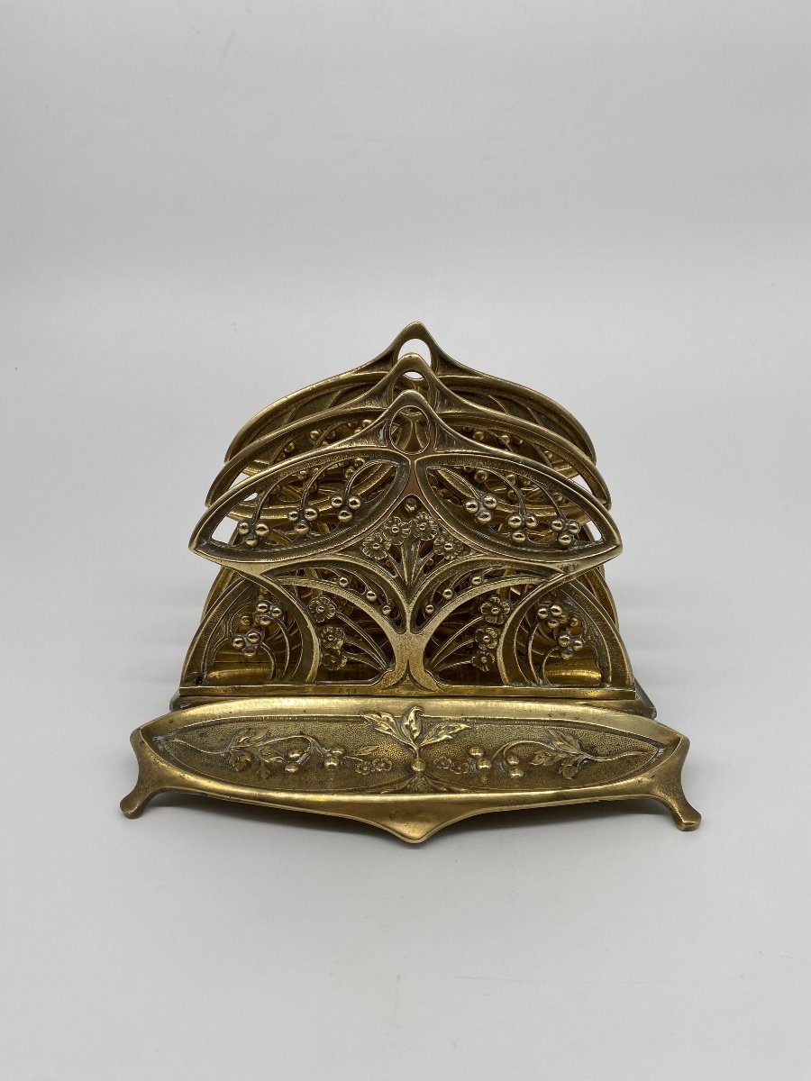 Art Nouveau Gilt Bronze Letter Holder