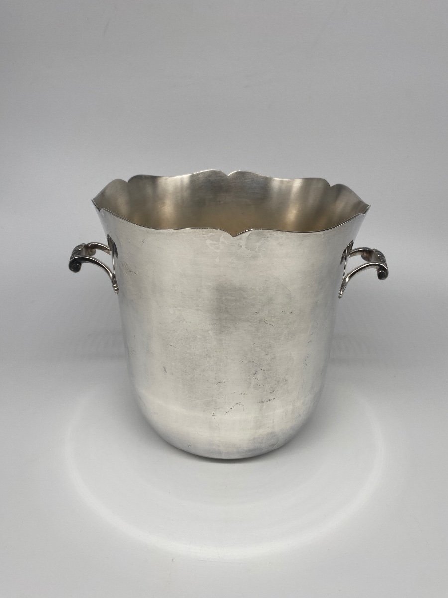 Orfèvrerie Ercuis: Silver-plated Metal Champagne Bucket-photo-2