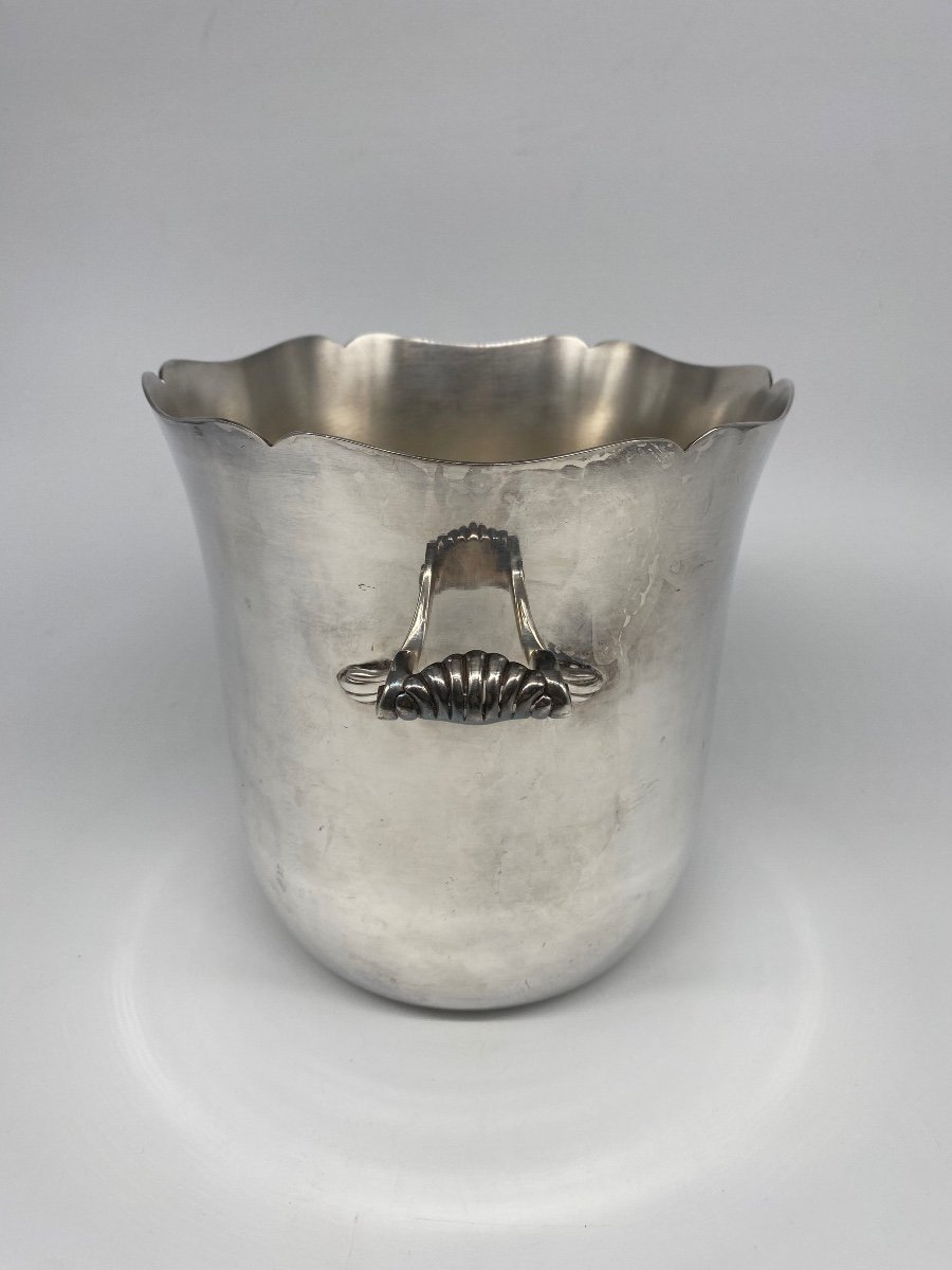 Orfèvrerie Ercuis: Silver-plated Metal Champagne Bucket-photo-3