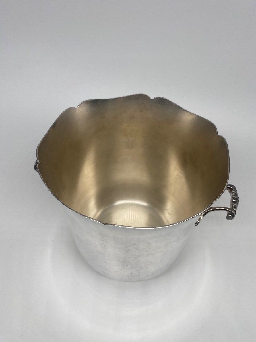 Orfèvrerie Ercuis: Silver-plated Metal Champagne Bucket-photo-2