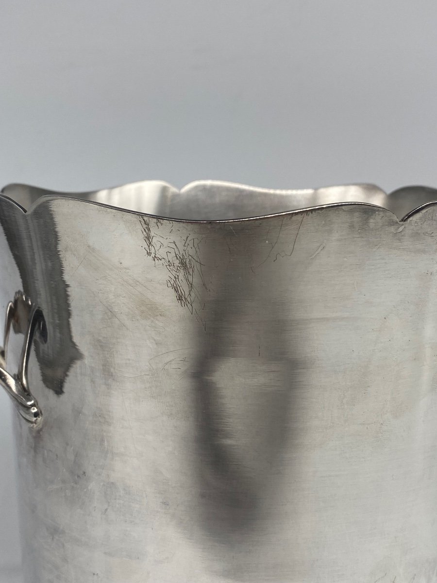 Orfèvrerie Ercuis: Silver-plated Metal Champagne Bucket-photo-6