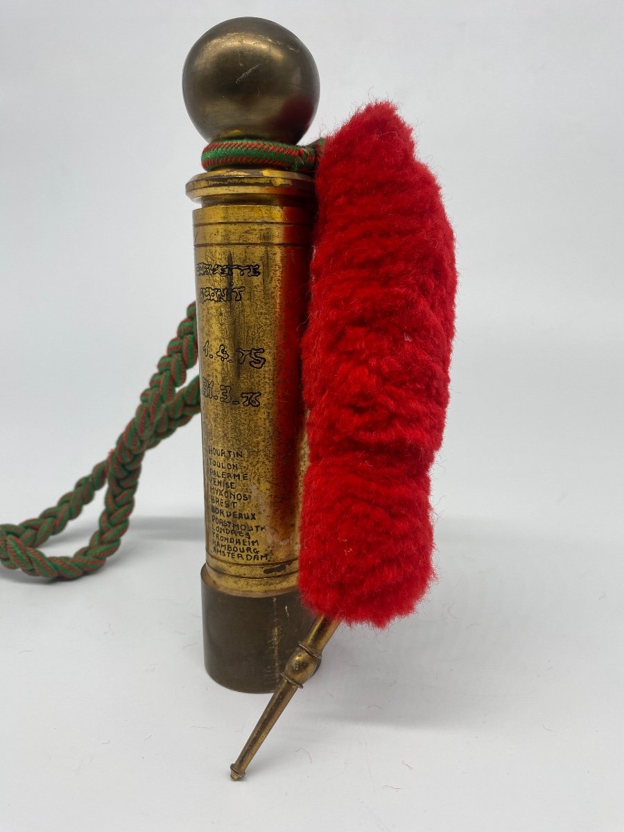 Militaria: Quille Du Libérable En Bronze Avec Sa Fourragère Croix De Guerre-photo-3