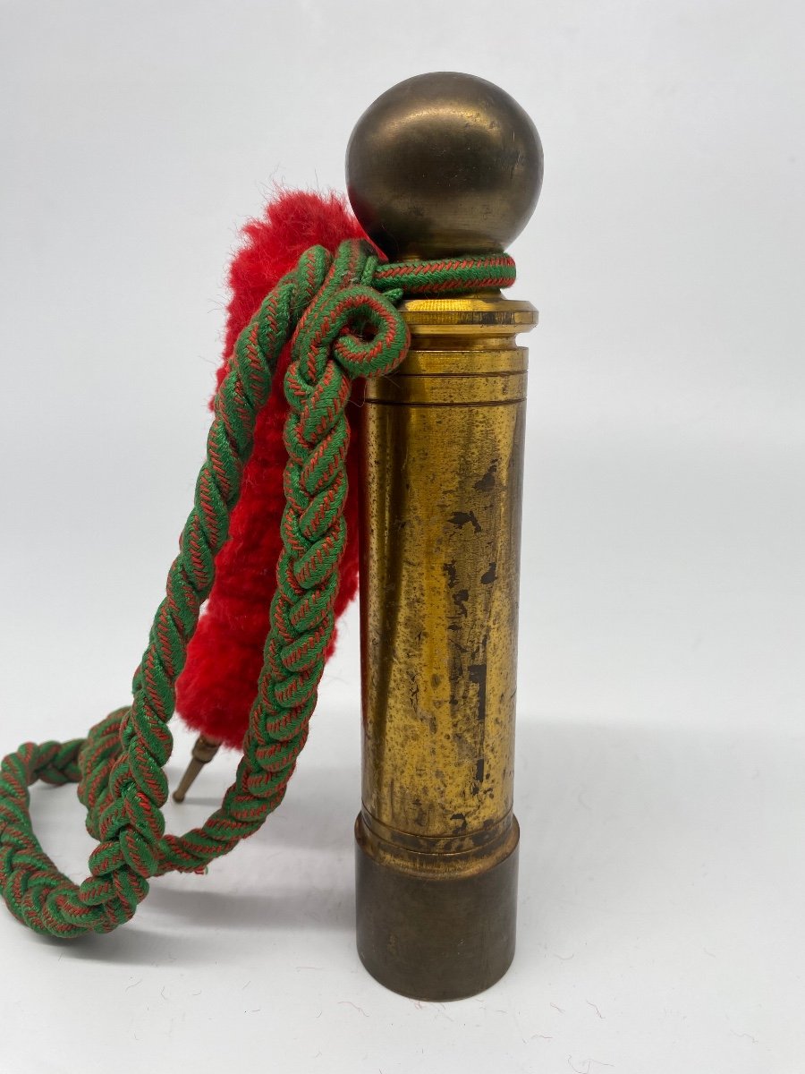 Militaria: Quille Du Libérable En Bronze Avec Sa Fourragère Croix De Guerre-photo-1