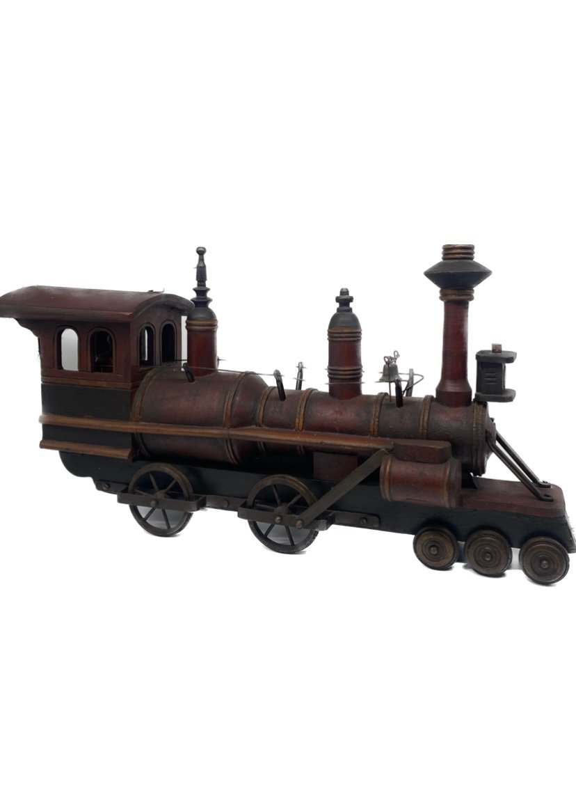 Maquette De Locomotive En Bois-photo-2