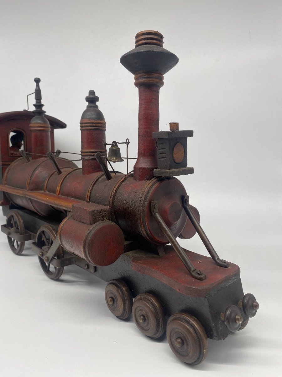 Maquette De Locomotive En Bois-photo-3