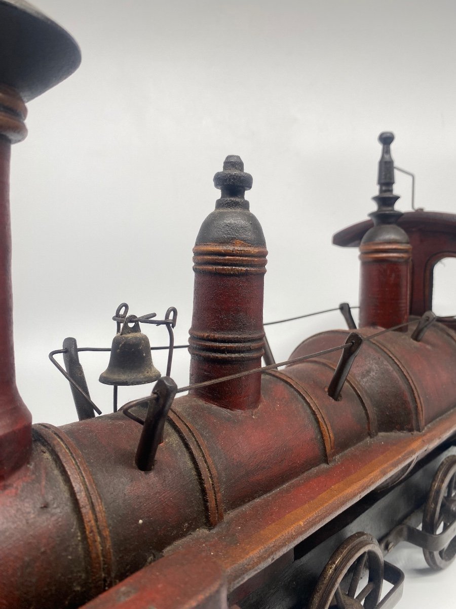 Maquette De Locomotive En Bois-photo-4