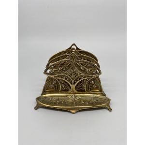 Porte-lettre Bronze Doré Art Nouveau