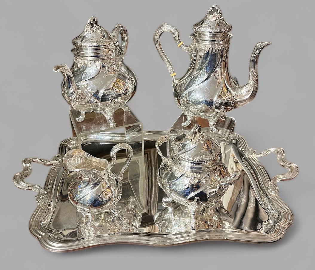 Sterling Silver Tea Coffee Service From Henin & Cie