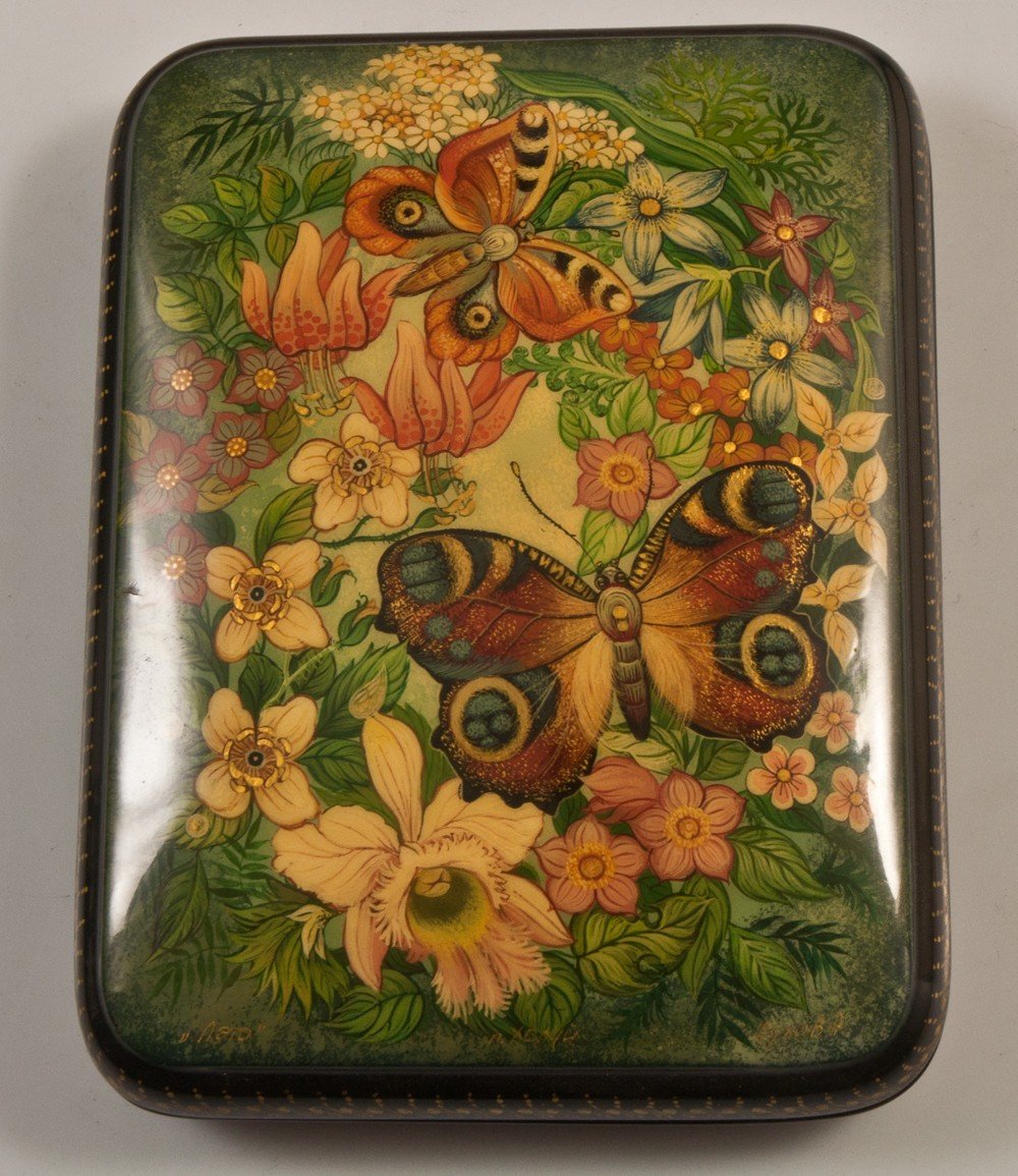 Russian Lacquer Butterfly Box