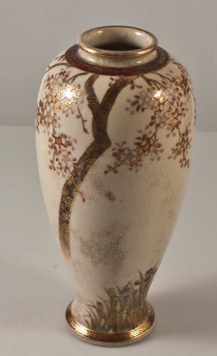 Sastuma Vase Art Nouveau Japon signé-photo-2