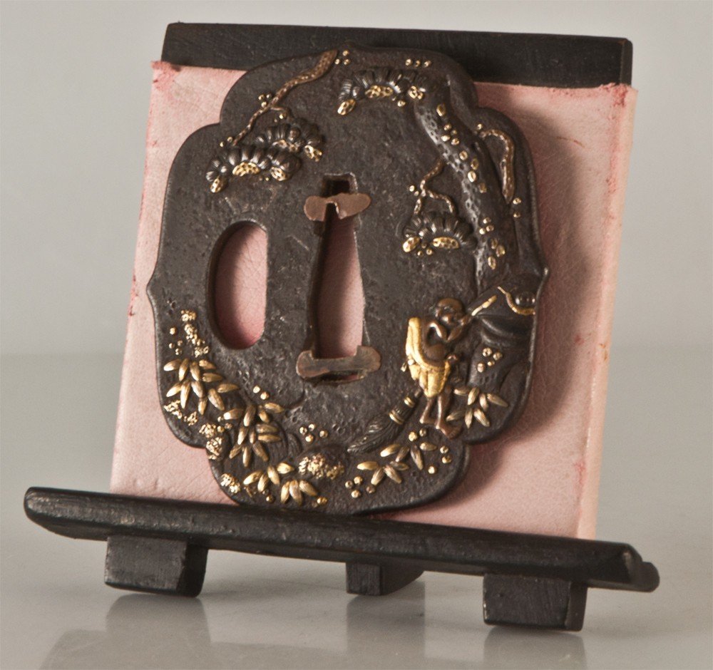 Tsuba Edo Japanese Sword Guard-photo-5