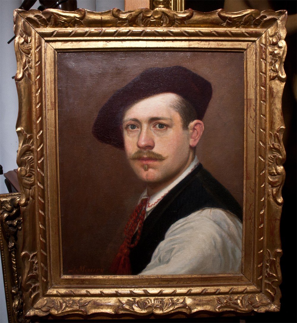 J. Maury: Presumed Portrait Of David Dellepiane Young / Ag 11