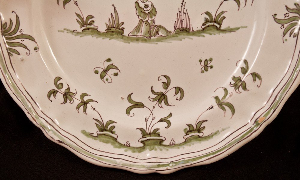 18th Century Plate In South-west Earthenware / Varages-photo-4