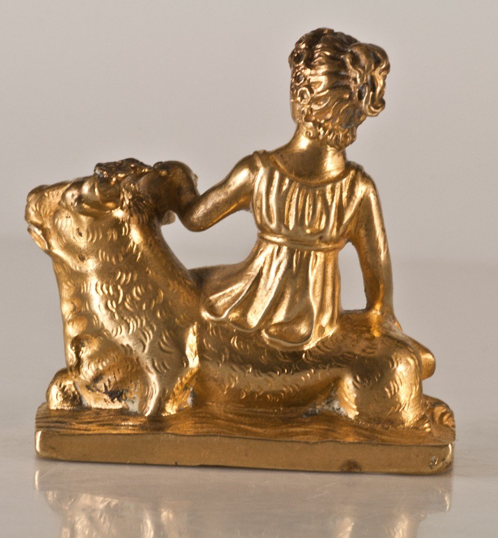 Gilt Bronze Goddess Europe And The Bull-photo-1