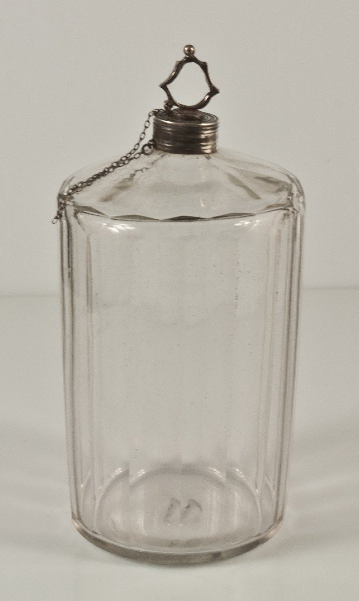 Flacon / Bouteille à Parfum Cristal Et Argent XVIIIème-photo-1