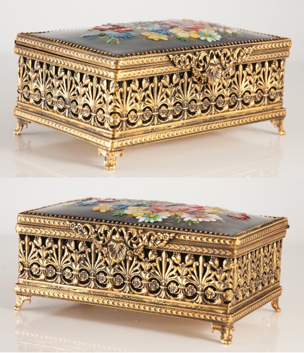 Camille Fauré Box In Enamels / Limoges Enamel-photo-4