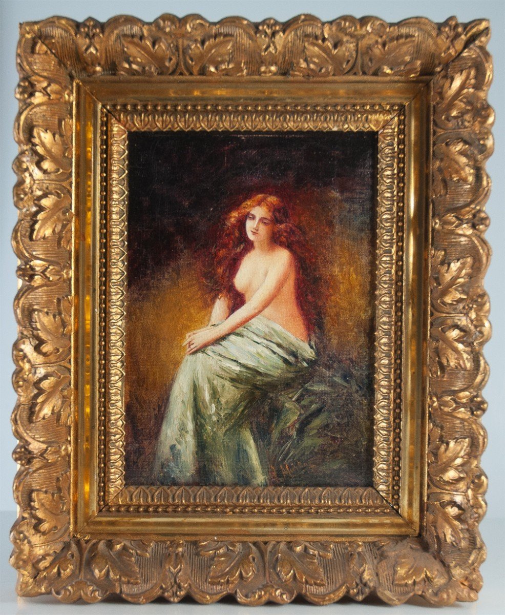 A.martin Oil On Canvas Naked Woman