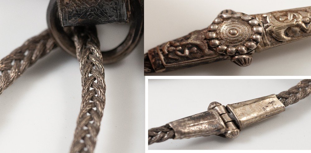 Oriental Ceremonial Dagger Jambiya Silver Gold Plated Khanjar-photo-1