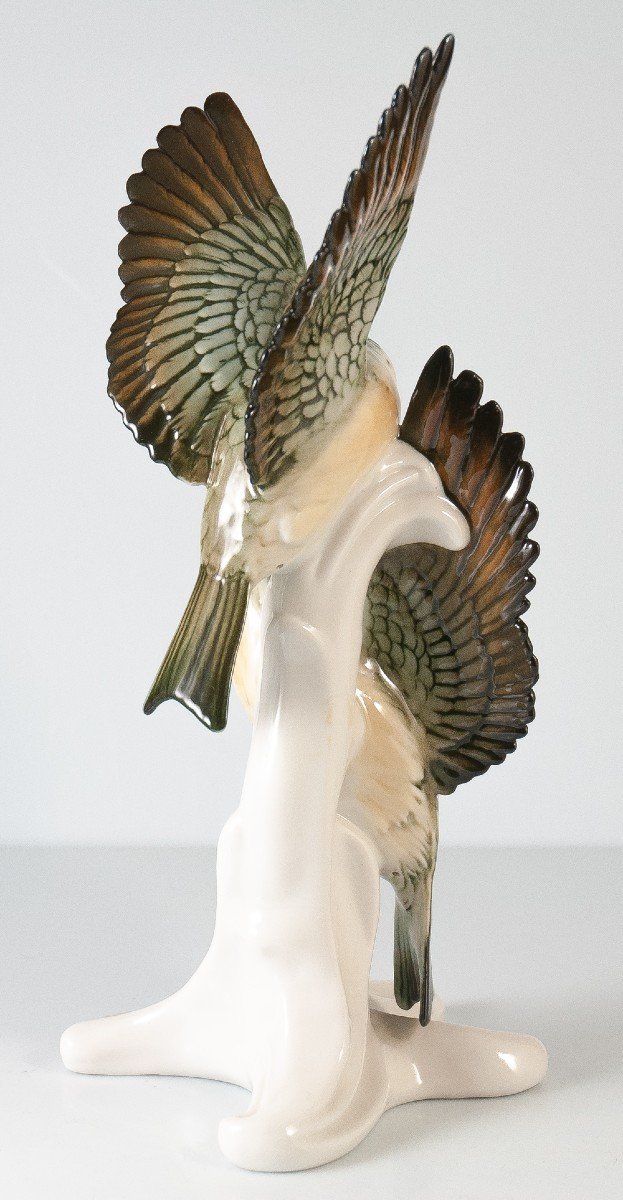 Karl Ens : Couple d'Oiseaux En Porcelaine -photo-3