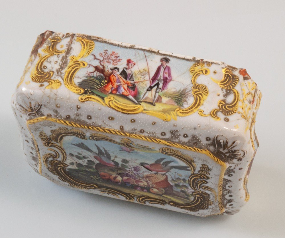 Bilston 18th Century English Enamel Snuff Box Base-photo-3