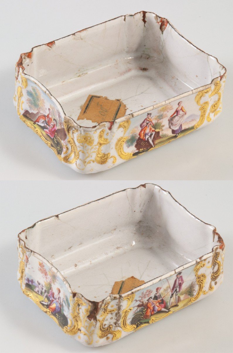 Bilston 18th Century English Enamel Snuff Box Base-photo-4