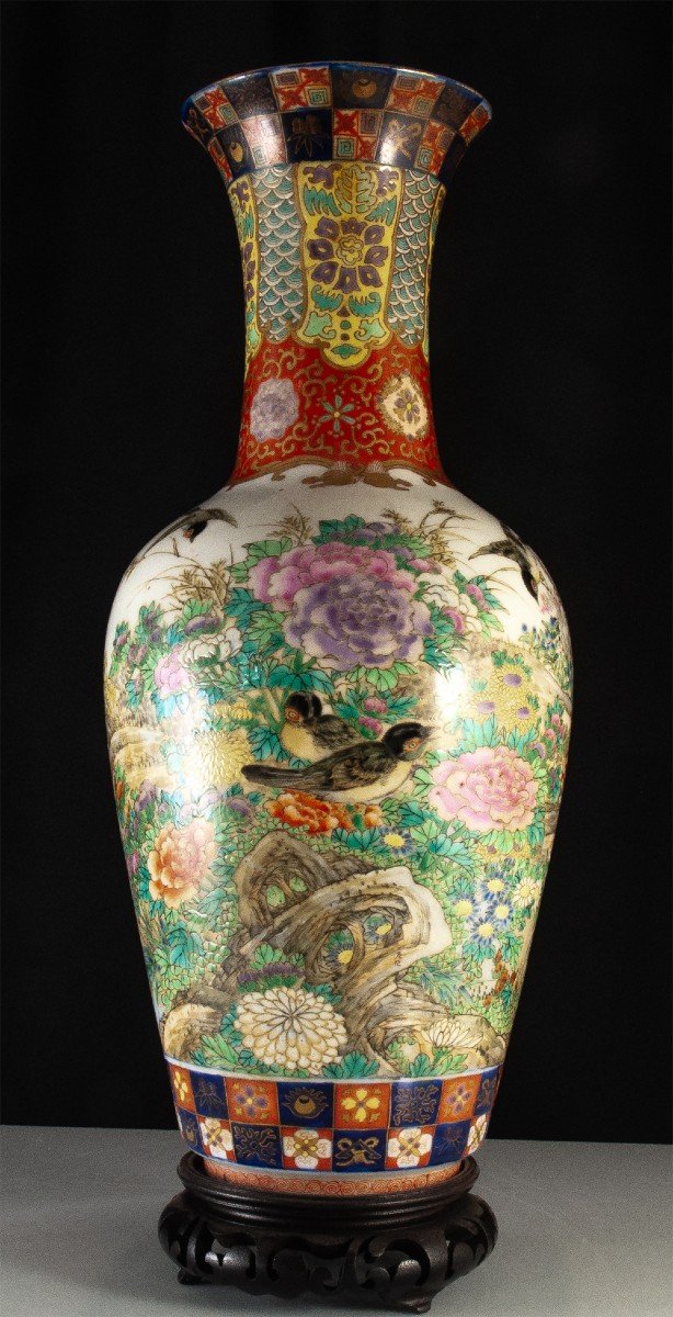 Imari Vase Japan Porcelain Signed / H36cm