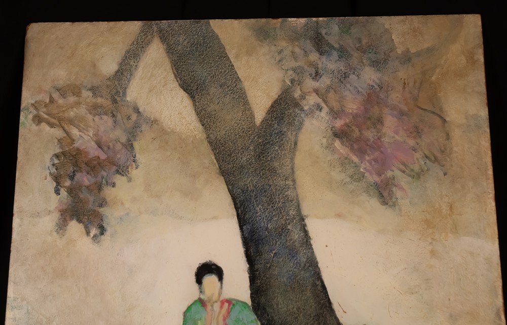 Pierre Vauthey (1937-2019): Geisha And Flute Player / Romantic Scene-photo-3